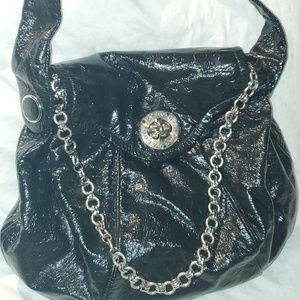 Marc by Marc Jacobs Black Patent Leather Hobo Bag